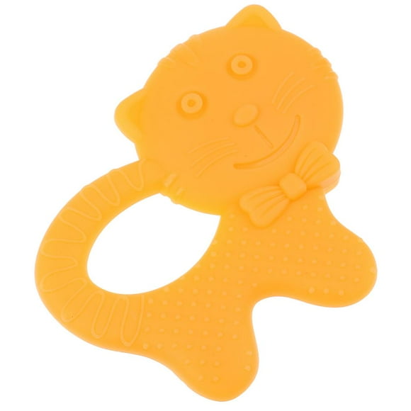 Juguete de dibujos animados de dentición segura CUTICAT Silicona Naranja