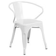 thumbnail image 5 of Flash Furniture Commercial Grade 31.5" x 63" Rectangular White Metal Indoor-Outdoor Table Set with 4 Arm Chairs, 5 of 5