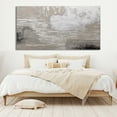 thumbnail image 2 of Abstract black and white grey wall art oil painting on canvas original art decor, black and white abstract brushstroke art,(102*203cm)40*80 Inches,Unstretched,Frameless, 2 of 4