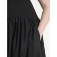 thumbnail image 2 of Scoop Women’s and Women's Plus Mixed Media Bubble Hem Midi Dress, Sizes XS-4X, 2 of 2