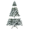 thumbnail image 3 of 7.5FT Hinged Artificial Fir Chritmas Tree, Snow Flocked Artificial Holiday Christmas Tree w/1,346 Branch Tips, 3 of 9