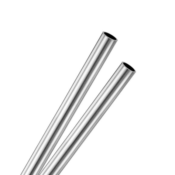 Uxcell 2Pack 304 Stainless Steel Tube, 4mm OD 0.5mm Wall Thick 300mm L Straight Tubing