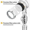 thumbnail image 2 of Adjustable Shower Head One-button Stop Handheld Plastic Water Nozzle High Pressure Home Hotel Gym Apartment Bathroom Accessory Transparent, 2 of 7