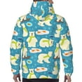 thumbnail image 7 of Lsque Cute Polar Bear Fishing Pattern Casual Men's Hoodie,Hooded Sweatshirt with Kangaroo Pocket,Pullover Hoodie-Small, 7 of 7