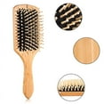 thumbnail image 2 of Anti-static Comb Wood Natural Paddle Brush Wooden Hair Care Massage U5H0, 2 of 9