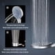 thumbnail image 5 of Cabezal de ducha de mano de alta presión | 5 modos de pulverización para baja presión de agua | Material ABS filtrado sin obstrucciones | Fácil de instalar | Gris Plata | 9,25 x 3,9 pulgadas |, 5 of 7