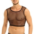 thumbnail image 3 of YiZYiF-camisetas transparentes de malla para hombre, ropa Sexy para discoteca, 3 of 5
