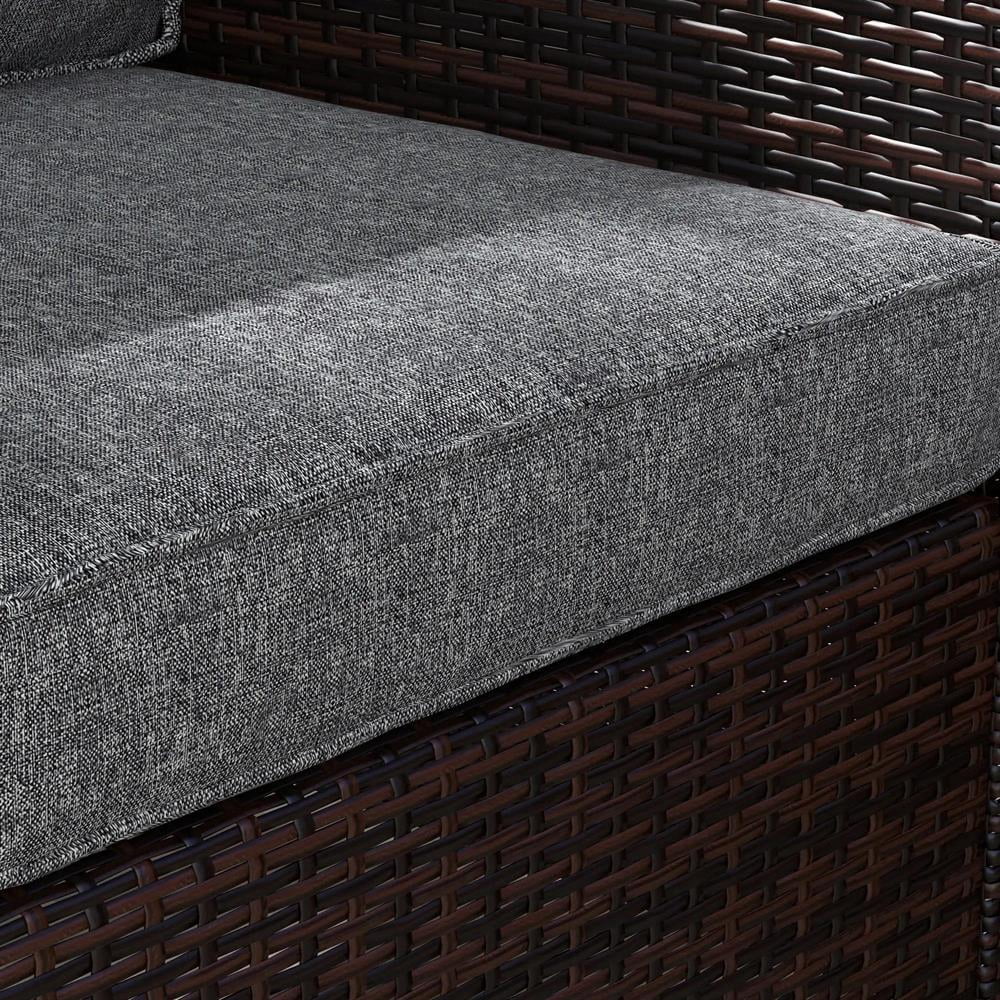 Resenkos Patio Chair Cushions, Outdoor Chair Pads,4 Patio Chair Cushions with Seat & Backrest, Fade Resistant Seat Replacement Cushion Set, Gray