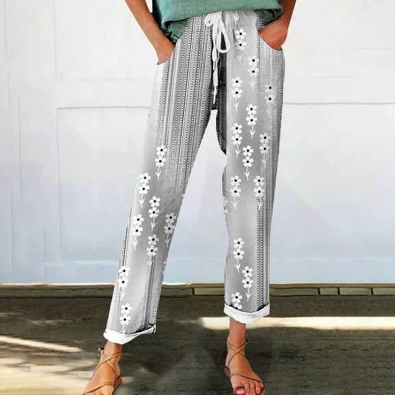 Stephy Women's New Thin Elastic Loose Large Size Korean Version of Everything Long Trousers Casual Trousers Haren, Black, L