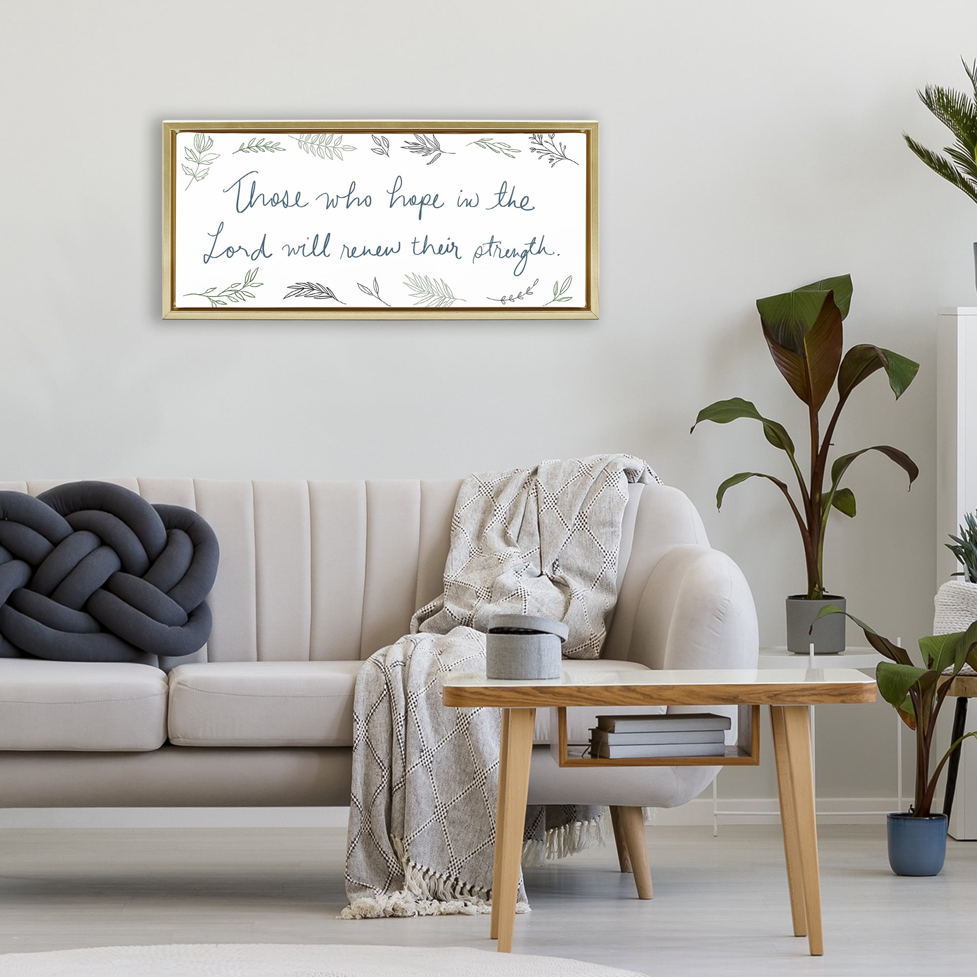 Stupell Industries Renew Their Strength Gold Framed Floater Canvas Wall Art, design by SD Graphics Studio