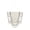 White Intricately Weaved Solid Macrame Square 40" x 3" x 66", variant on DecMode White Wood Beaded Macrame Wall Decor with Fringe Tassels