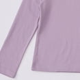 thumbnail image 5 of BaoFuBaoMei Basic Tees for Girls Solid Color Long Sleeve Shirt Tops Embroidery Slim High Neck Fall Outfits for School Daily Wear Outdoor, 5 of 6