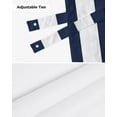 thumbnail image 6 of Geometric Blue Stripes Anchor Window Curtain Kitchen Cabinet Coffee Tie-Up Valance Curtain Rod Pocket Short Curtain, 6 of 6
