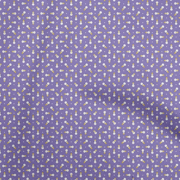 oneOone Cotton Poplin Violet Fabric Christmas Quilting Supplies Print Sewing Fabric By The Yard 56 Inch Wide