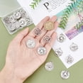 thumbnail image 3 of 24pcs 4 style Tibetan style Alloy Pendants Flat Round Antique Silver 23~25x20~21.5x2~3mm Hole: 1.6~2mm 6pcs/style Alloy, 3 of 6