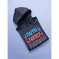 thumbnail image 3 of Faith Family Freedom Neons Hoodie Women - Women Hoodie, Navy, 2XL, 3 of 4