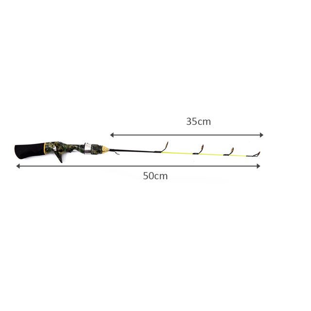 Caña de pescar telescópica LEO Baitcasting Pesca en hielo Viaje Caña de mar (50 cm) Likrtyny Para estrenar