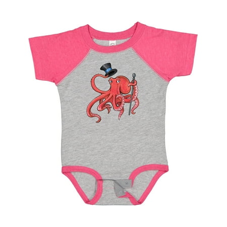 

Inktastic Formal Octopus with Top Hat and Cane Gift Baby Boy or Baby Girl Bodysuit