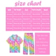 thumbnail image 6 of Girls Pajamas Silk PJS Set Rainbow Unicorn Sleepwear Short Sleeve Long Pants Jammies for Toddler Kids, 6 of 6