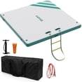 thumbnail image 1 of Garvee Inflatable Floating Dock 8‘ x 6', with 5.9" Thickness None-Slip PVC Surface, Green, 1 of 6