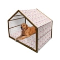 thumbnail image 1 of Pale Pink Pet House, Watercolor Style Rural Meadow Floral Pattern Inspired by Fresh Spring Nature, Outdoor & Indoor Portable Dog Kennel with Pillow and Cover, 5 Sizes, Multicolor, by Ambesonne, 1 of 4
