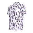 thumbnail image 2 of Rocae Lavender Flowers for Men's Short Sleeve Polo Shirt, Quick Drying Performance Moisture Wicking Sports Men's Golf Shirt Small, 2 of 9