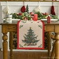 thumbnail image 7 of mubwai Xmas Tree Gift 210 GSM Christmas Table Runner, Red Seasonal Winter Kitchen Dining Table Decoration for Home Party Decor 13x72 Inch, 7 of 7
