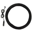 thumbnail image 1 of Universal 15 Inch Heated Steering Wheel Cover 12V Winter Warm Car Accessory Black, 1 of 3