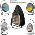 thumbnail image 6 of Egg Chair Cover with Zipper, 75 x 45 inches Patio Hanging Swing Chair Cover, Waterproof/Windproof Heavy Duty Weather Resisatnt Outdoor Hanging Chair Cover, 6 of 8