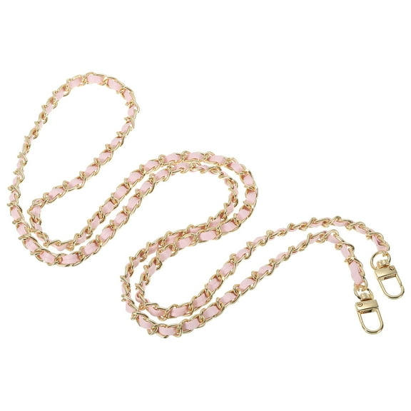 Uxcell 55 Inch Purse Chain Strap, Bag Chains Shoulder CrossBody Replacement for Handbags, Pink/Gold