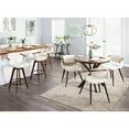 thumbnail image 3 of LumiSource Walnut Bamboo, Black Metal, Cream PU Oracle Counter Stool, 3 of 9