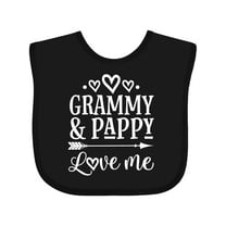 Inktastic Grammy and Pappy Love Me Girls Granddaughter Girls Baby Bib