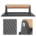 thumbnail image 1 of Cast Iron Grill Press Steak Bacon Weight Press Barbecue Griddle Press with Wood Handle, 1 of 4