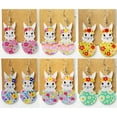 thumbnail image 3 of Women's Earrings Easter Children Girls Earrings Acrylic Cute Rabbit Flower Egg Spring Earrings, 3 of 3