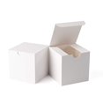 thumbnail image 1 of GEFTOL Caja de regalo pequeña blanca – Paquete de 100 cajas de papel plegables de 3x3x3 pulgadas para damas de honor, propuestas, fiestas de cumpleaños, Navidad, 1 of 5