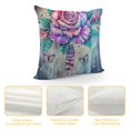 thumbnail image 4 of Orinice Rose Butterflies Graphic Decorative Pillow Cover for Home Couch Living Room Sofa - High-Quality Year-Round Use Cushion Case 1PC 24x24in, 4 of 5