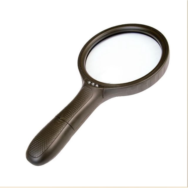 Lupa Extra Grande de con Luz LED Lupa de Mano Universal para Lectura de Libros, Periódicos, Sellos, Planos, Miniaturas y Degeneración Macular