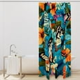 Bathroom Shower Curtain Tropical Butterfly Flower, Waterproof Fabric