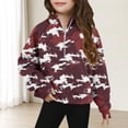 thumbnail image 2 of Camo Half Zip Sweatshirts for Teen Girls Cute Long Sleeve Pullover Tops Trendy Camouflage Sweatshirt Clothes 5-14T, 2 of 5