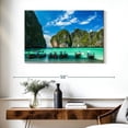 thumbnail image 3 of Elephant Stock Maya Bay Ko Phi Phi Wall Art - Horizontal Canvas Wall Art - Living Room Wall Decor - Beach Canvas - Blue And Gray Decor - 39" x 26", 3 of 8