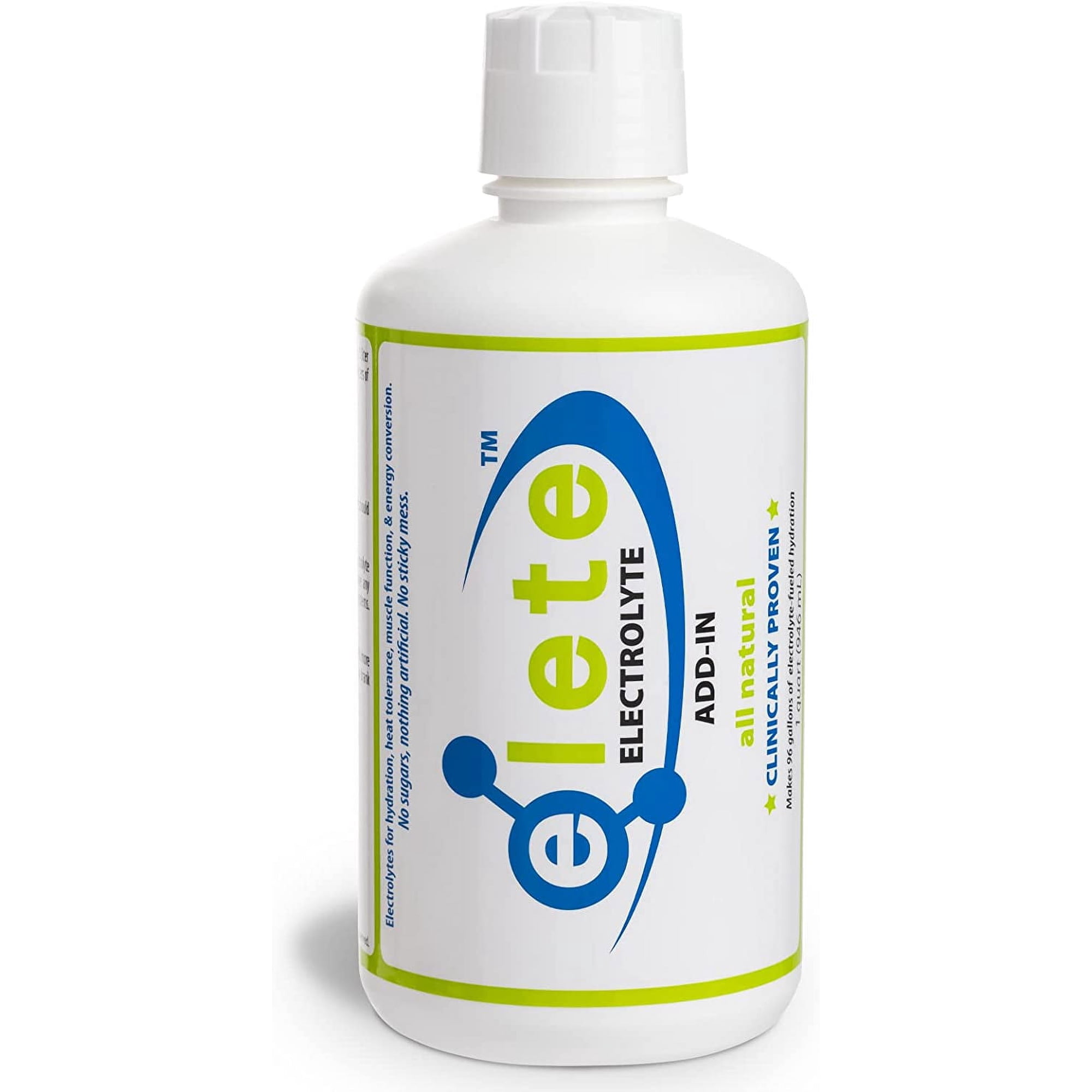 elete Electrolyte Add-in Hydration Drops | Sodium, Magnesium, Potassium & Trace Minerals | Unflavored | Transform Any Drink into a Sports Drink, 32oz Team Size