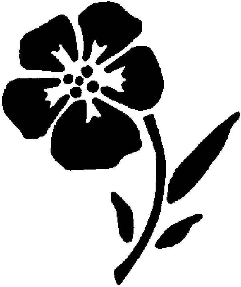 Decorating Cake Stencil, Flower on Stem