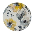 thumbnail image 2 of Nawypu Round Edged Table Cover , Waterproof Reusable Table Cloth Round Fitted Vinyl Tablecloth with Edged for Parties Outdoors, Summer Abstract Watercolor Flowers Yellow, 2 of 7
