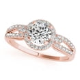thumbnail image 2 of Aonejewelry 3/4 Carat Halo Daimond Engagement Flower Shape Bridal Set 14K Solid Rose Gold, 2 of 2