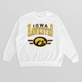 thumbnail image 5 of Women's Gameday Couture White Iowa Hawkeyes Oversized Premium Fleece Sweatshirt, 5 of 5