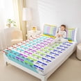 thumbnail image 4 of Homewish Numbers Alphabet Full Size Sheets,Educational Learning Bed Sheets,Learning Time Sheet Sets For Girls Boys,Breathable Home Decor,4-Piece, 4 of 7