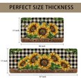 thumbnail image 3 of Sunflowers Kitchen Rugs Set of 2,Home Sweet Home Buffalo Plaid Holiday Kitchen Mats for Floor,Spring Summer Seasonal Non-Slip Washable Sink Mat Home Decor Doormat+Runner Rug, 3 of 6