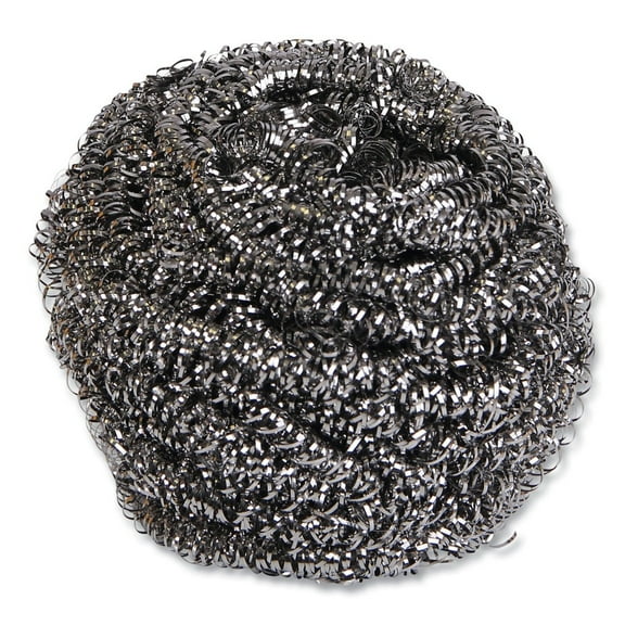 2-1/2 in. x 2-3/4 in. Stainless Steel Scrubber - Steel Gray (12/Carton)
