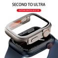 thumbnail image 2 of Cubierta Firme De PC Para Apple Watch Case 40mm 41mm 45mm 44mm Apariencia De Vidrio Actualización 49mm Convirtiéndose En ultra Para iWatch8 7 es 6 5 4, 2 of 4