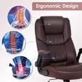 thumbnail image 6 of BestOffice Ergonomic Office Chair, Lumbar Support, Rolling Swivel for Men, Women(Brown), 6 of 7